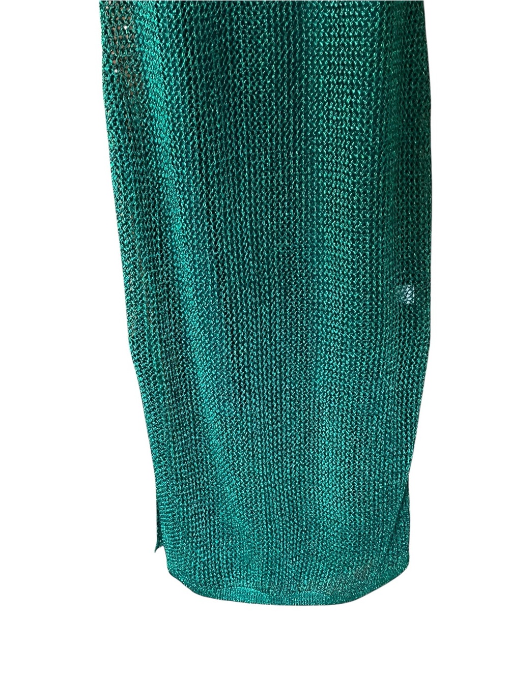 a.new day Emerald Green Metallic Crochet Maxi Dress - Size M - Picture 5 of 9